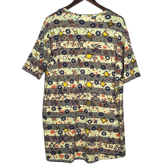 LulaRoe Oversized Top Size S Multicolor Cave Paintings Tribal Ethnic Art-to-Wear - Picture 2 of 12